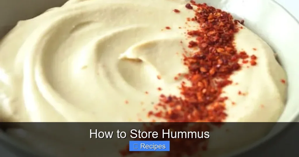 How to Store Hummus