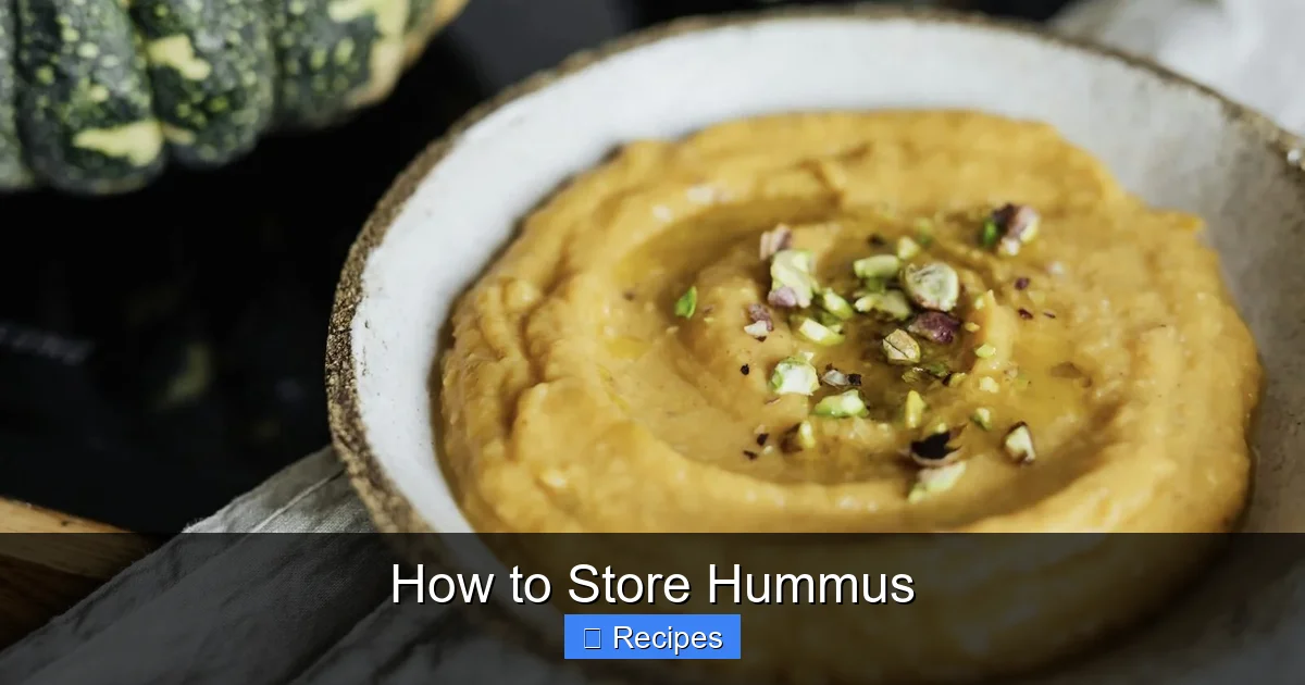 How to Store Hummus