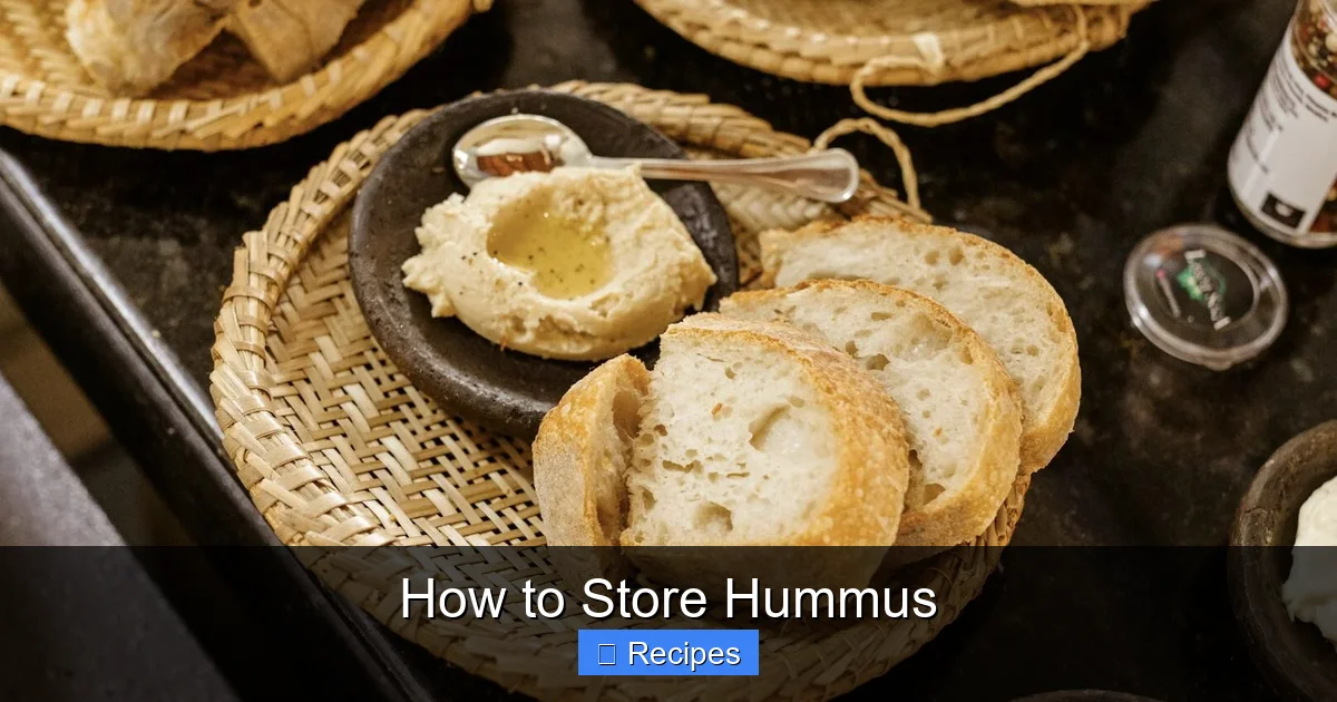 How to Store Hummus