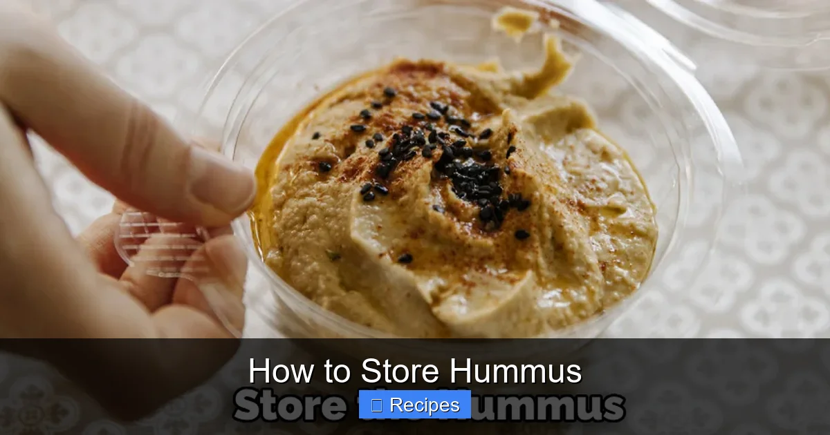 How to Store Hummus