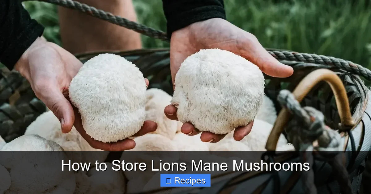 How to Store Lions Mane Mushrooms