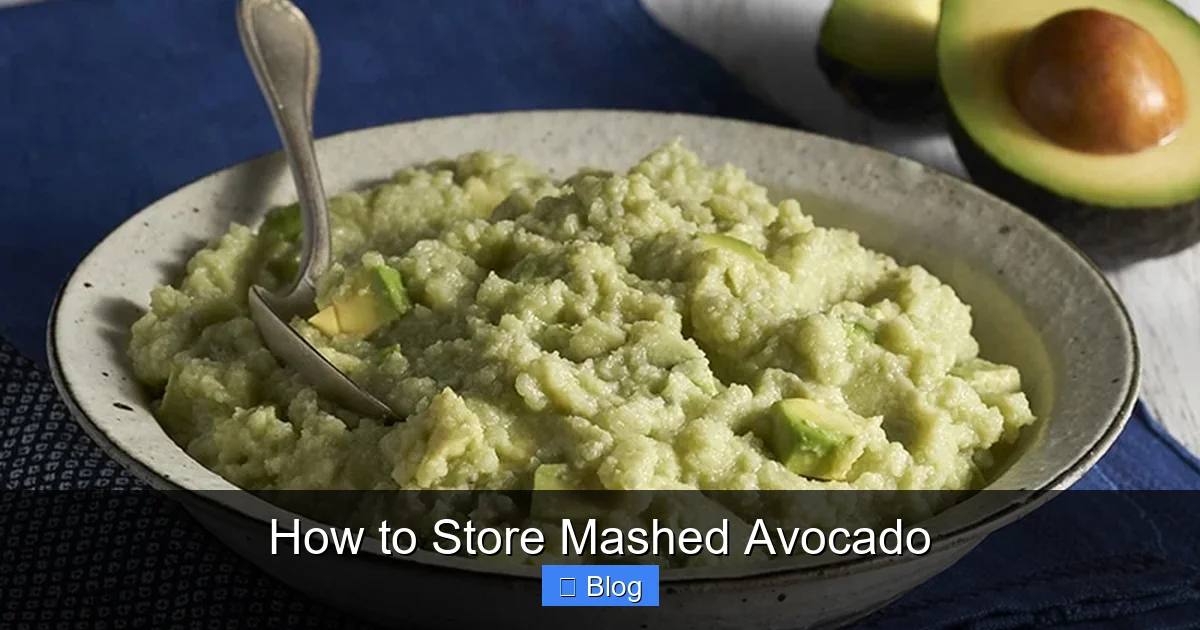 How to Store Mashed Avocado