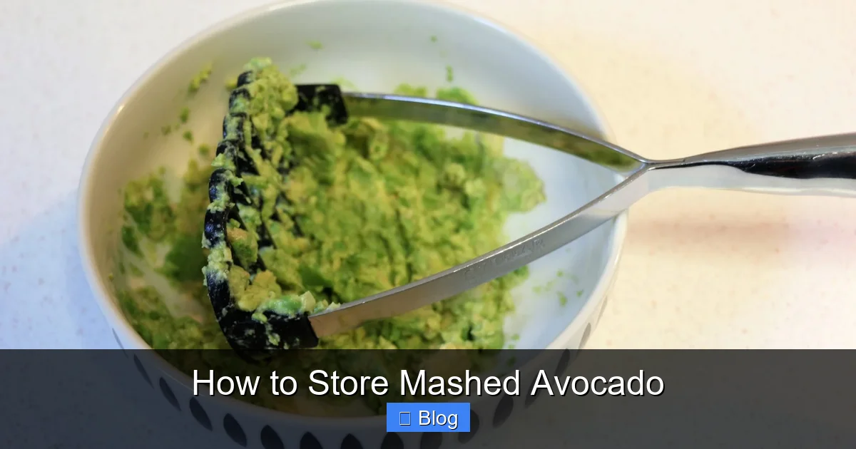 How to Store Mashed Avocado