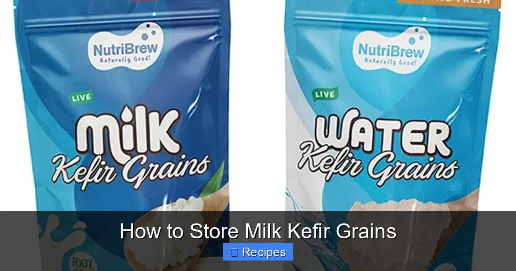 How to Store Milk Kefir Grains