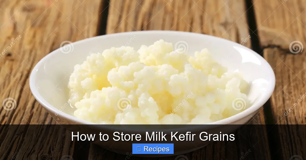 How to Store Milk Kefir Grains
