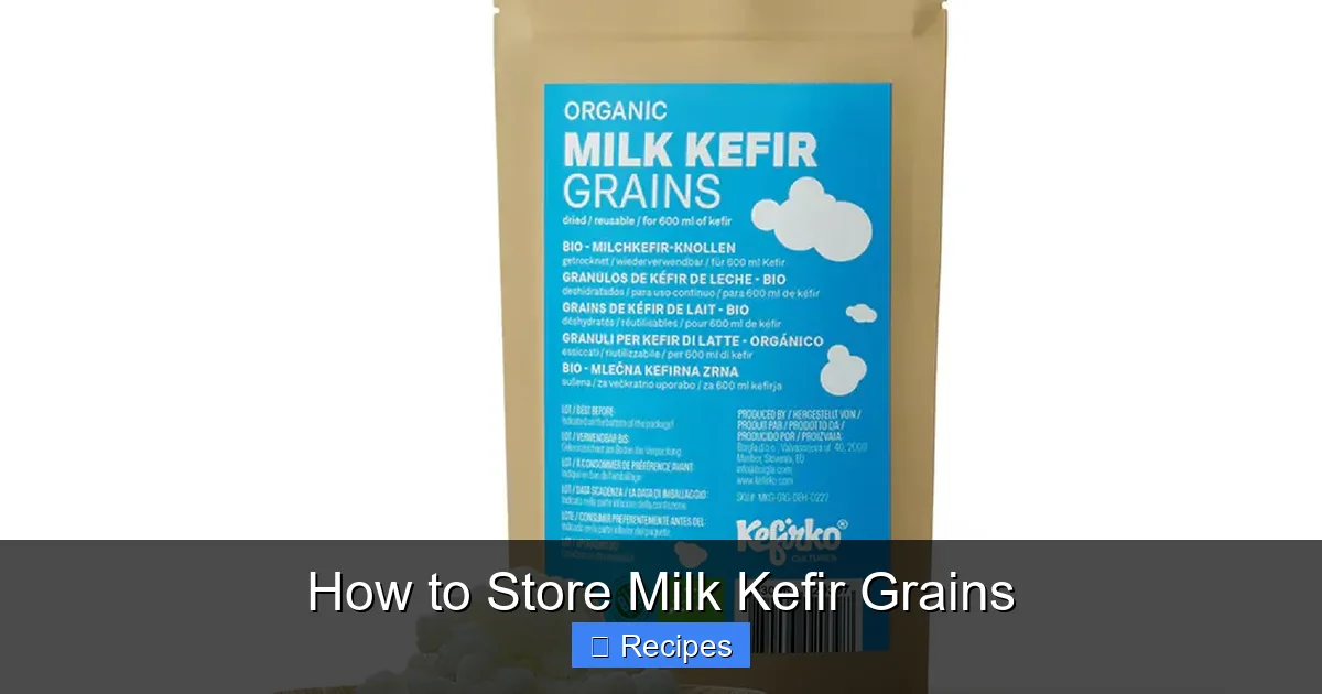 How to Store Milk Kefir Grains