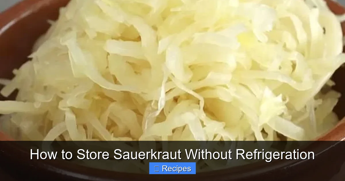 How to Store Sauerkraut Without Refrigeration