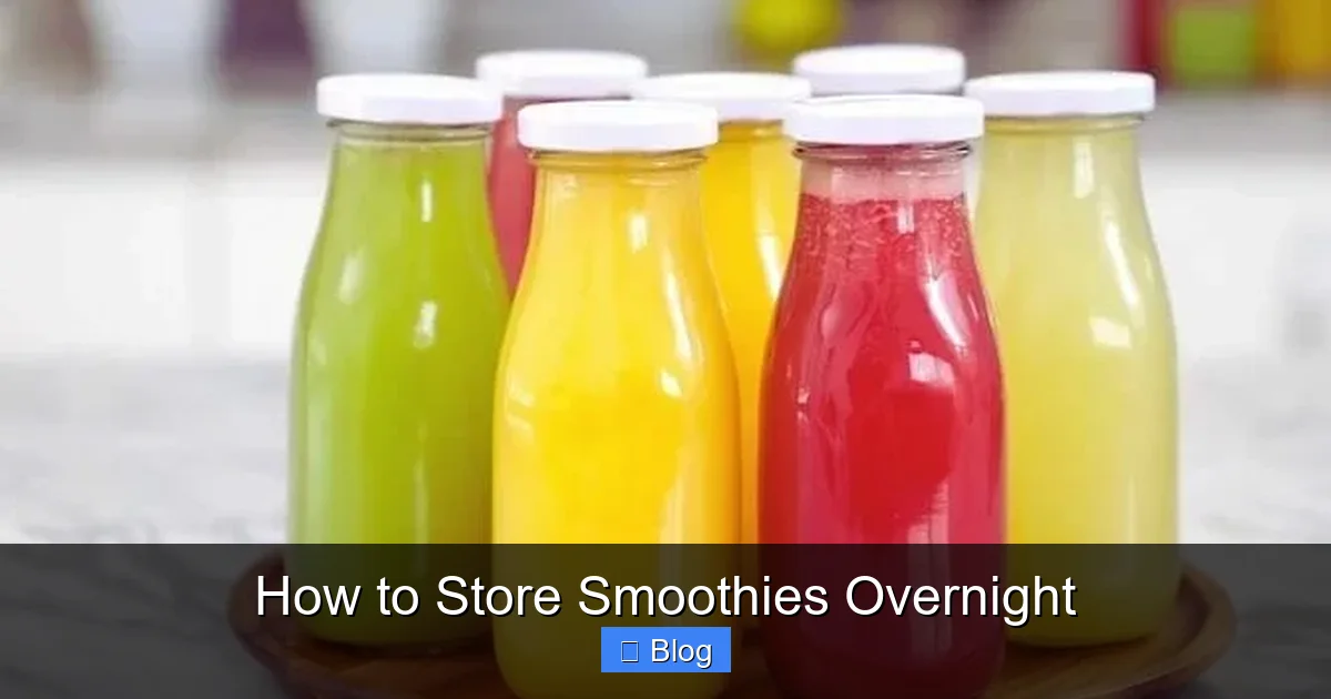 How to Store Smoothies Overnight
