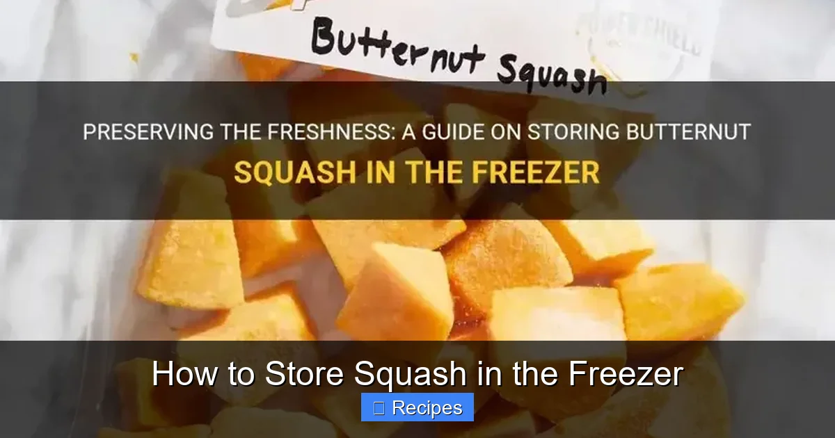 How to Store Squash in the Freezer