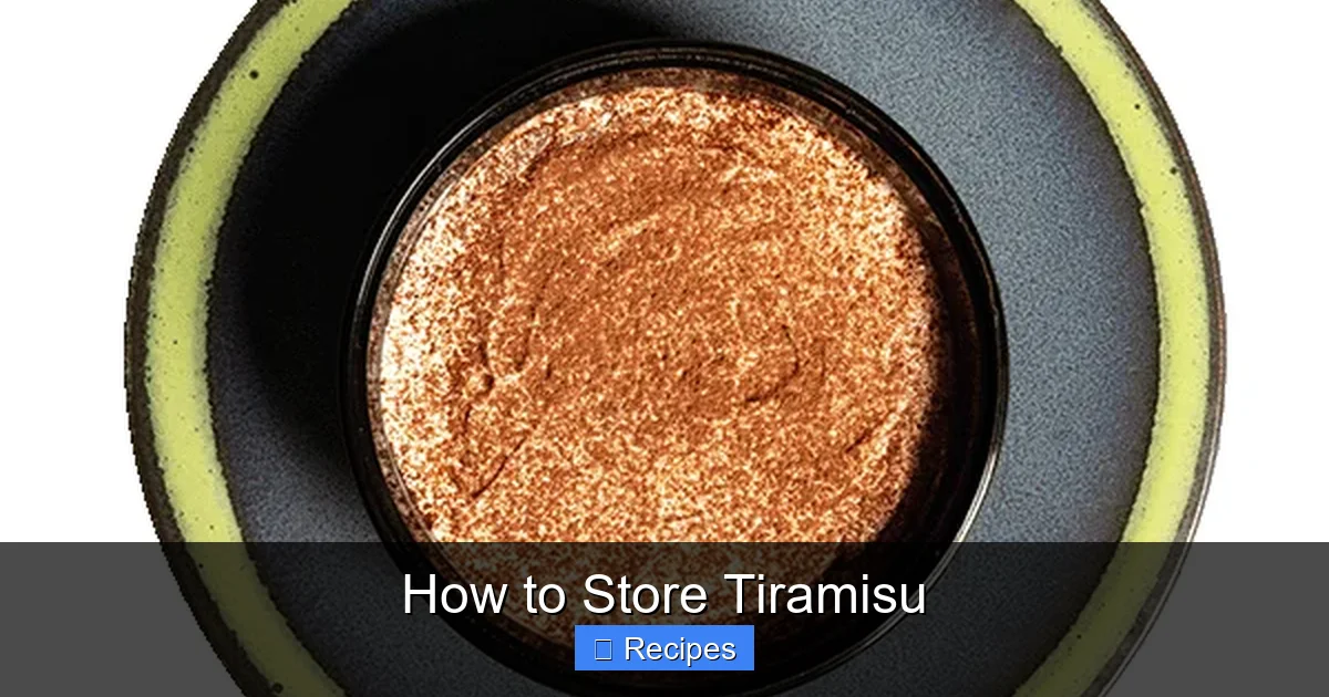 How to Store Tiramisu