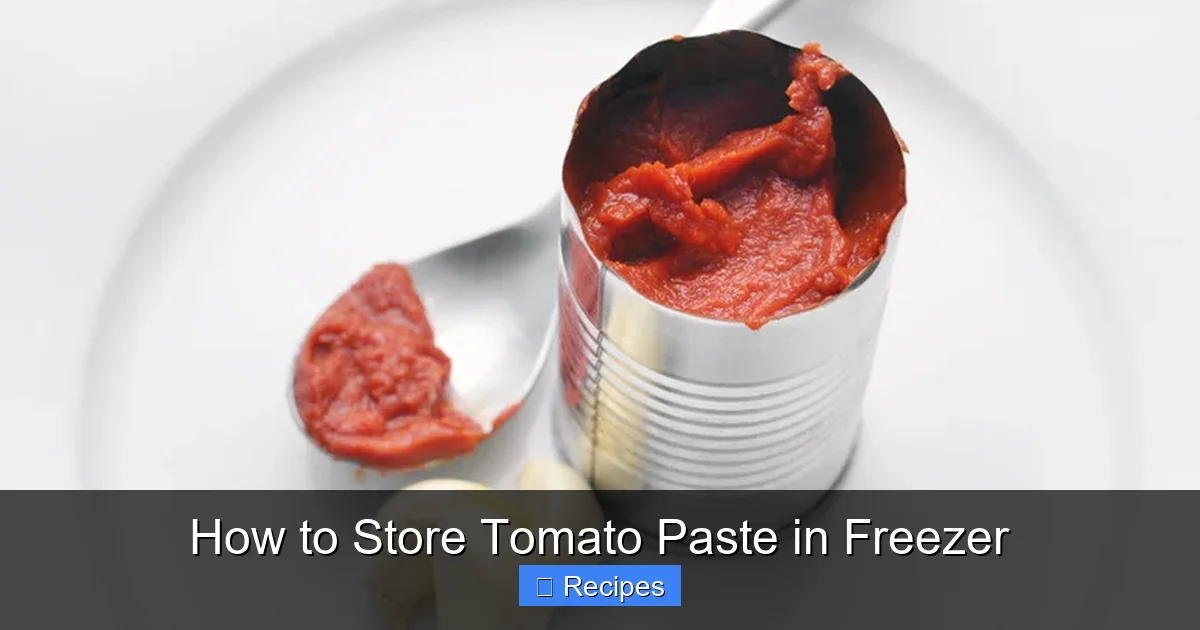 How to Store Tomato Paste in Freezer