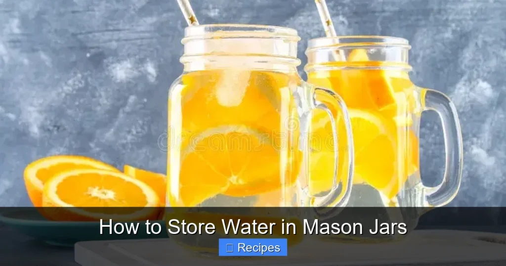 How to Store Water in Mason Jars
