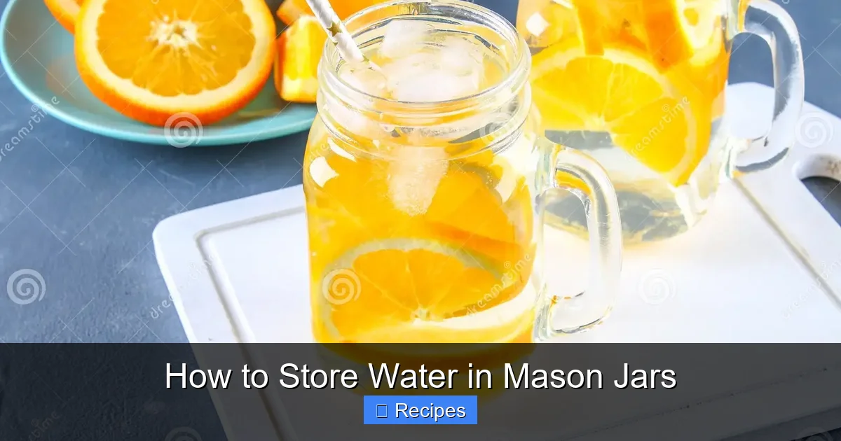 How to Store Water in Mason Jars