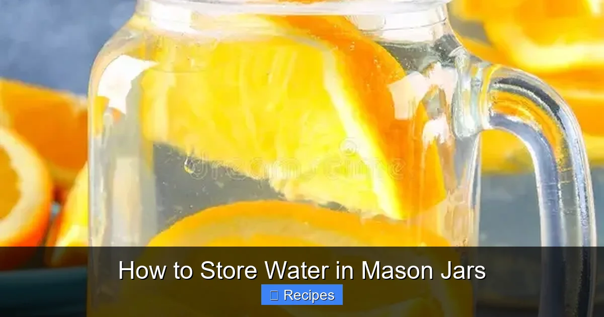 How to Store Water in Mason Jars