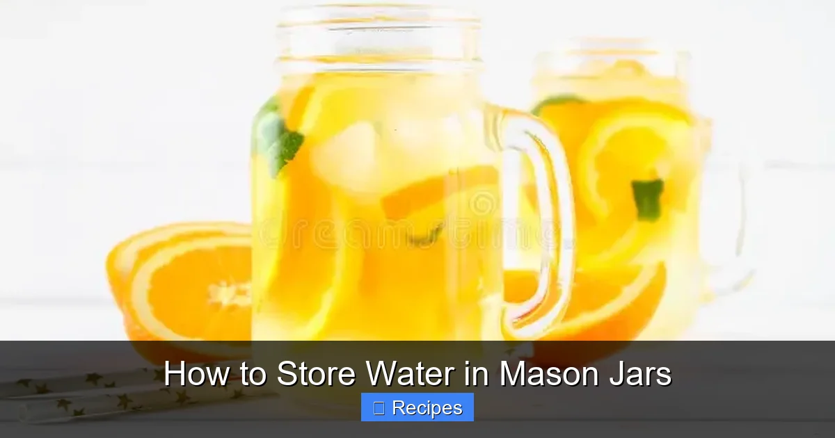 How to Store Water in Mason Jars