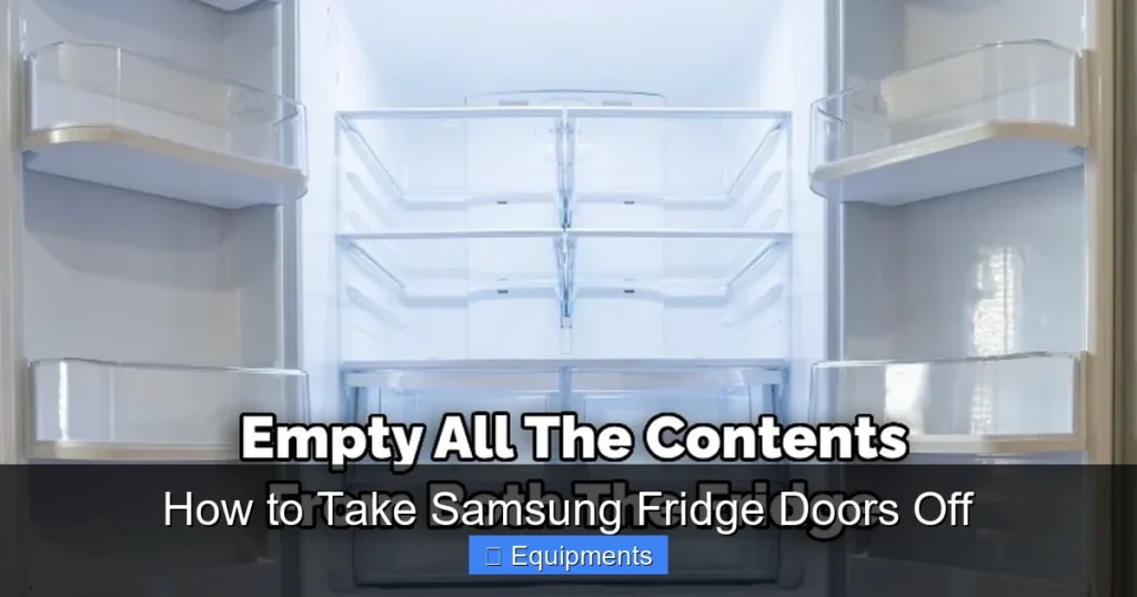 How to Take Samsung Fridge Doors Off