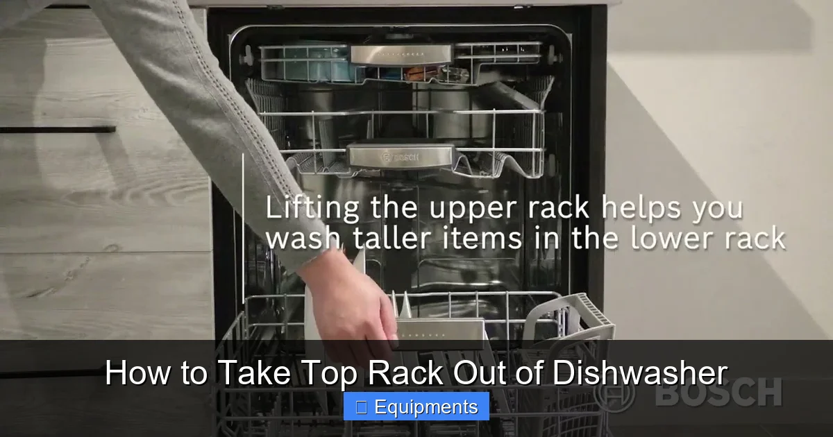 How to Take Top Rack Out of Dishwasher