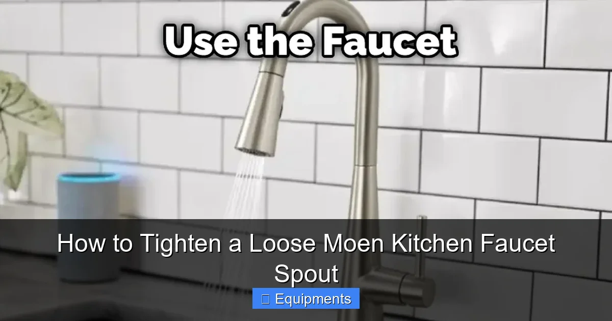 How to Tighten a Loose Moen Kitchen Faucet Spout