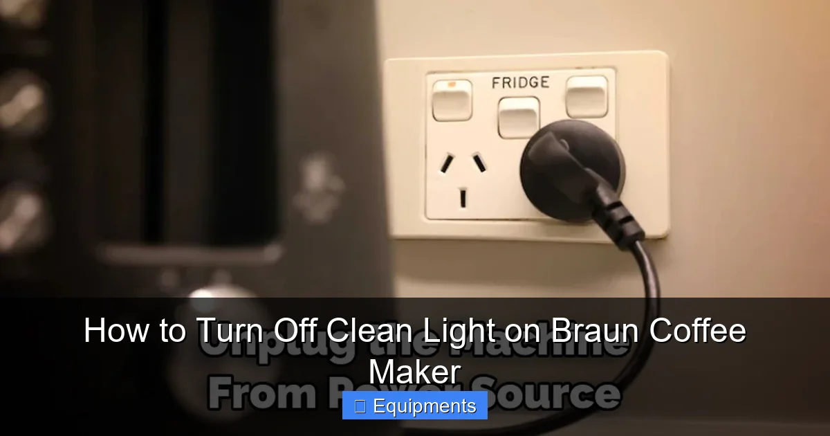 How to Turn Off Clean Light on Braun Coffee Maker