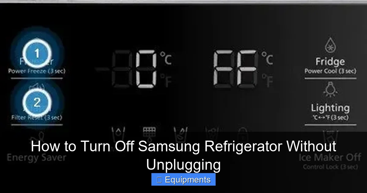 How to Turn Off Samsung Refrigerator Without Unplugging