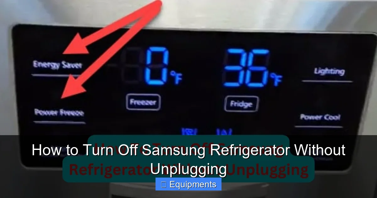 How to Turn Off Samsung Refrigerator Without Unplugging