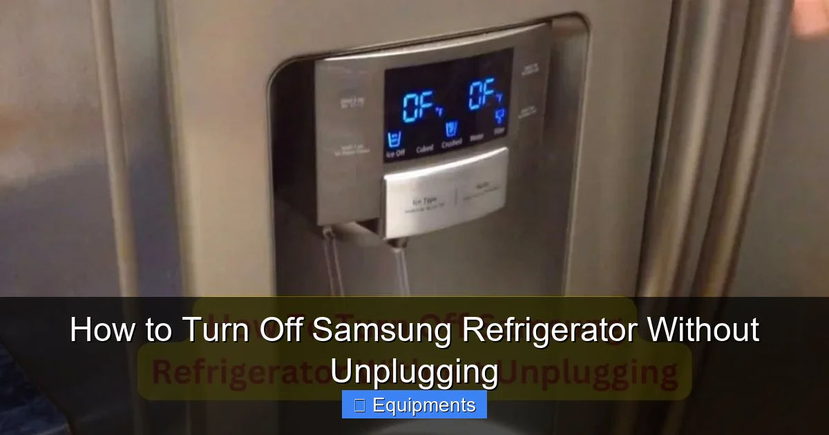 How to Turn Off Samsung Refrigerator Without Unplugging