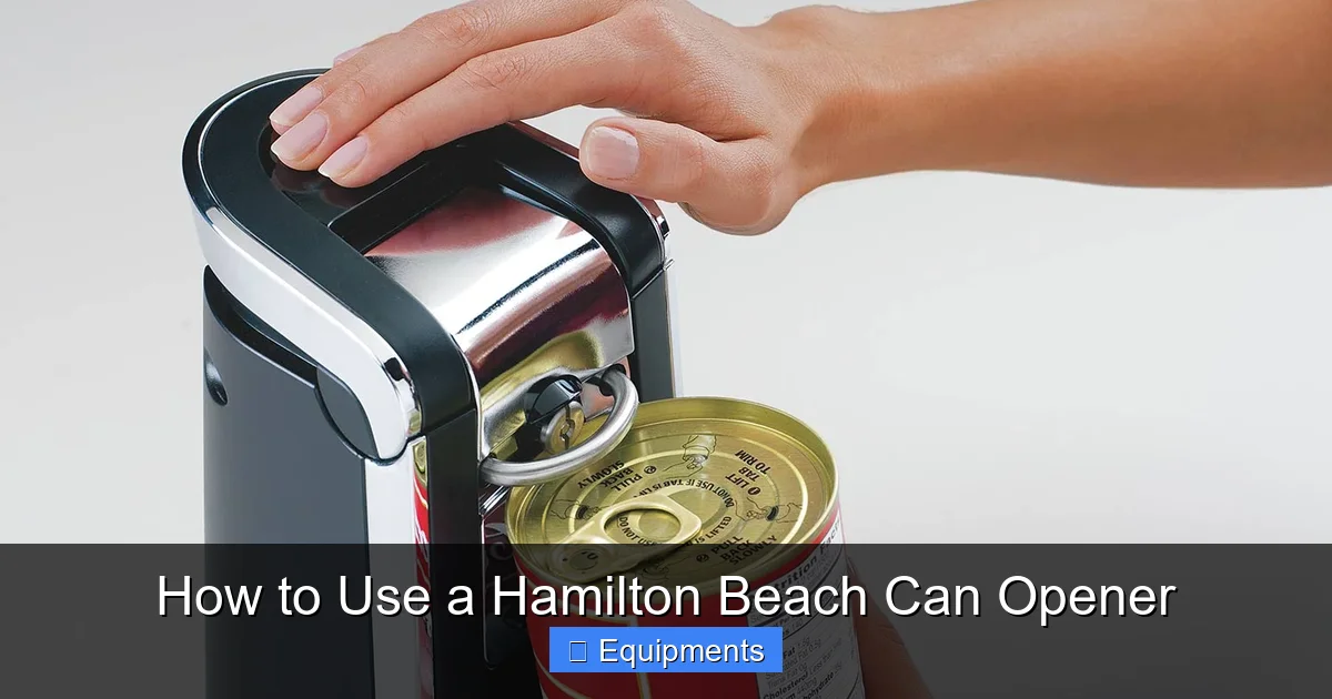 How to Use a Hamilton Beach Can Opener