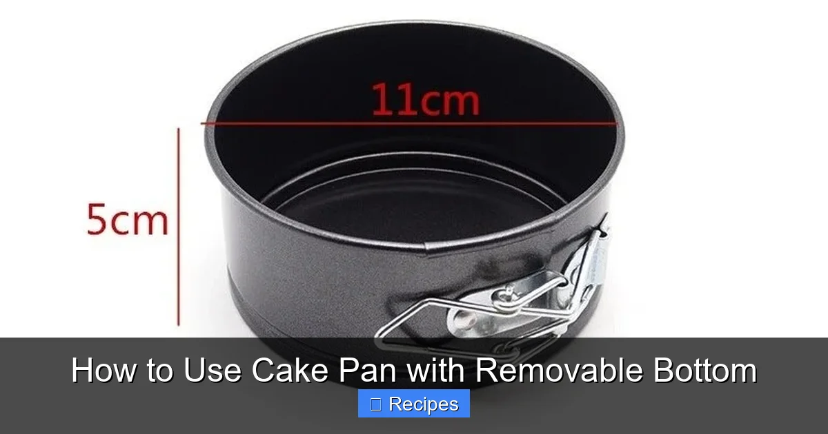 How to Use Cake Pan with Removable Bottom
