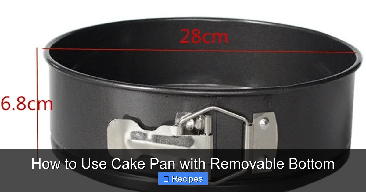 How to Use Cake Pan with Removable Bottom