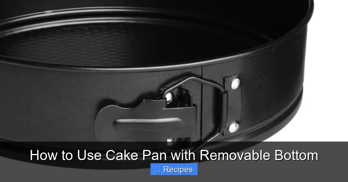 How to Use Cake Pan with Removable Bottom