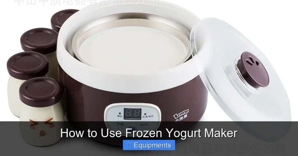 How to Use Frozen Yogurt Maker