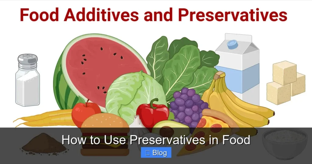 How to Use Preservatives in Food