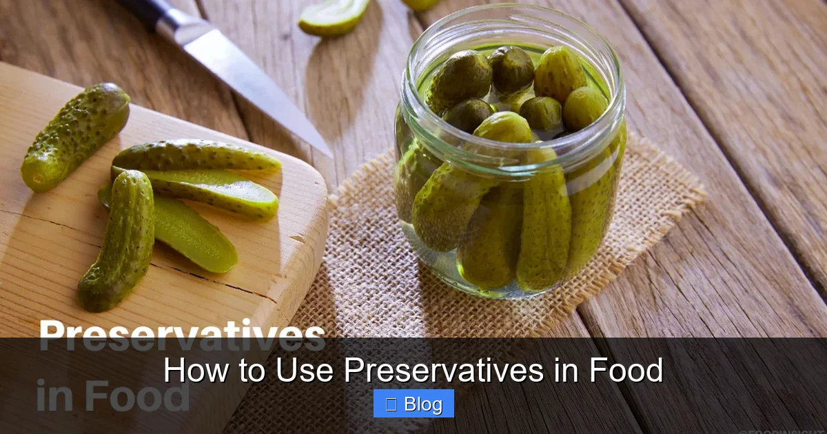 How to Use Preservatives in Food