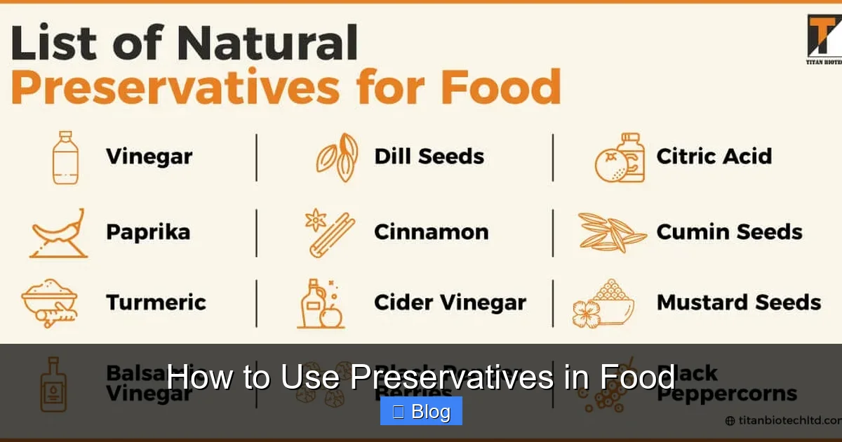 How to Use Preservatives in Food