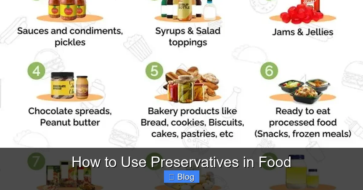 How to Use Preservatives in Food