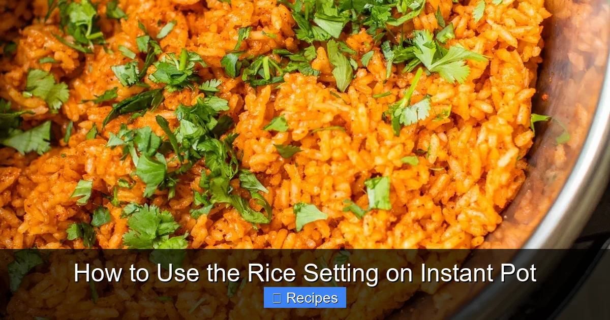 How to Use the Rice Setting on Instant Pot