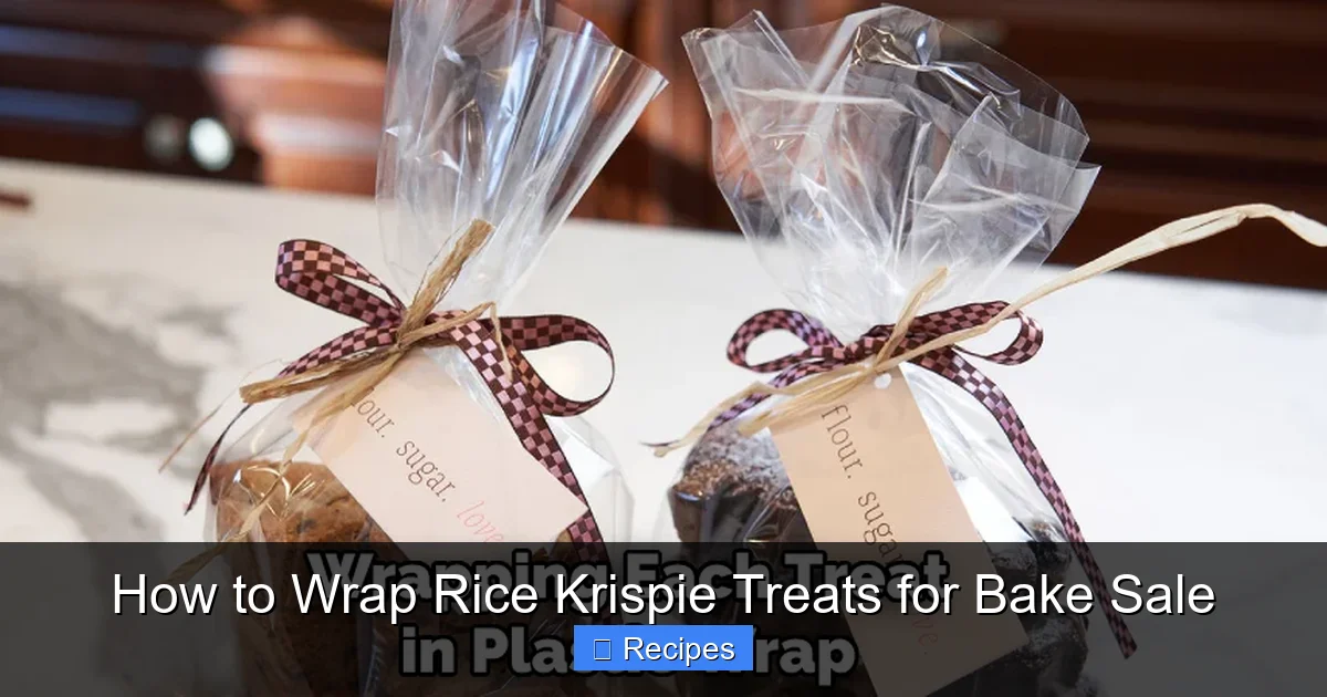 How to Wrap Rice Krispie Treats for Bake Sale