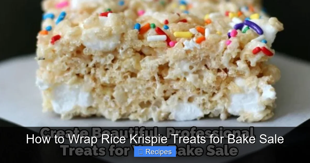 How to Wrap Rice Krispie Treats for Bake Sale
