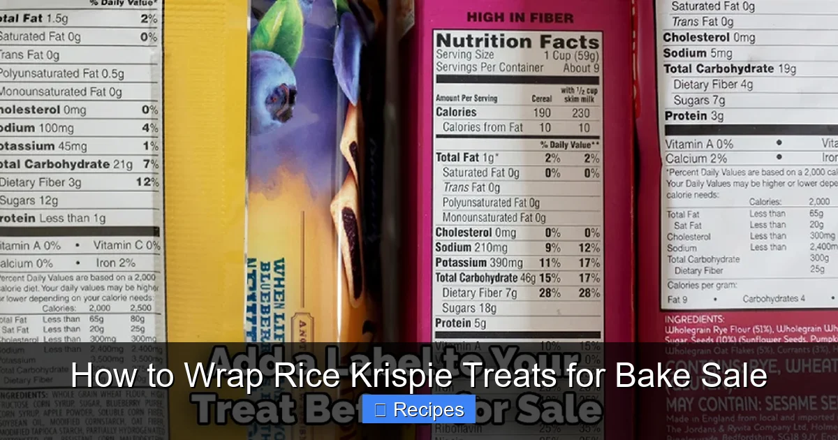 How to Wrap Rice Krispie Treats for Bake Sale