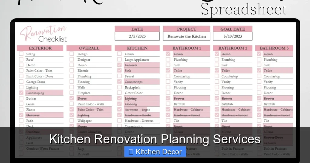 Kitchen Renovation Planning Services