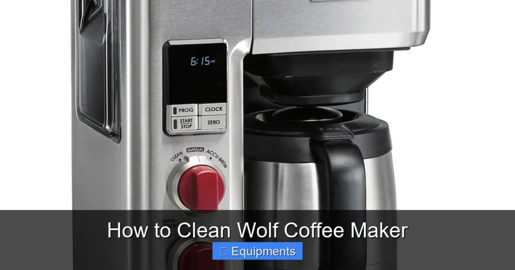 How to Clean Wolf Coffee Maker