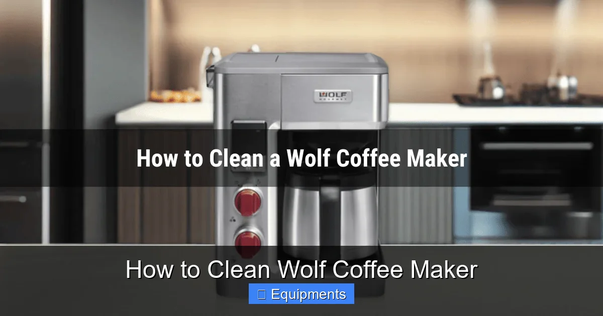 How to Clean Wolf Coffee Maker