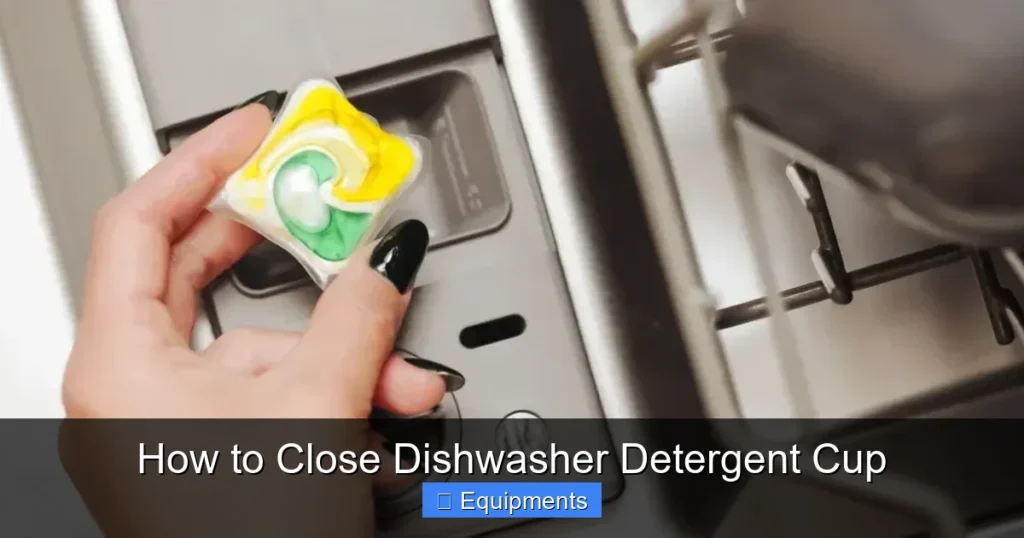 How to Close Dishwasher Detergent Cup