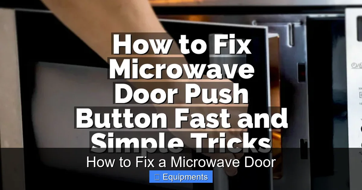 How to Fix a Microwave Door