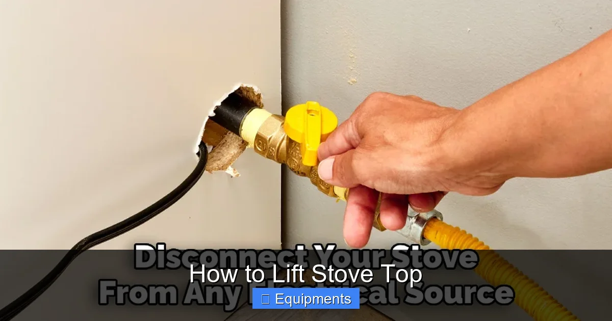 How to Lift Stove Top