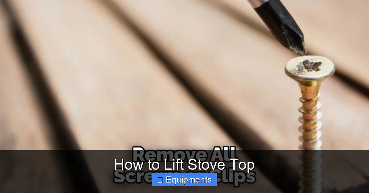 How to Lift Stove Top