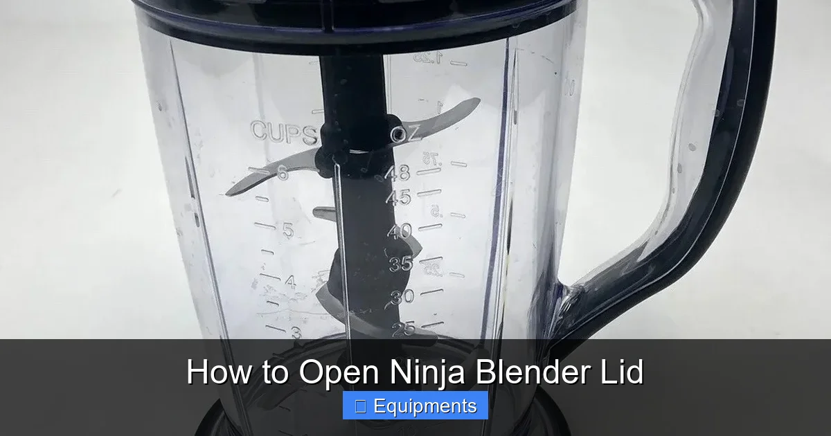 How to Open Ninja Blender Lid
