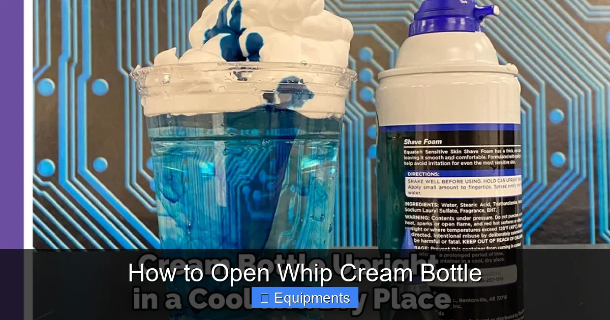 How to Open Whip Cream Bottle