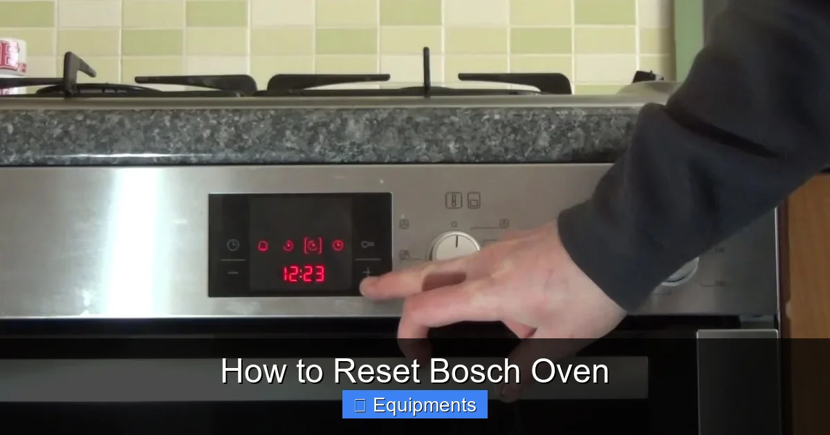How to Reset Bosch Oven