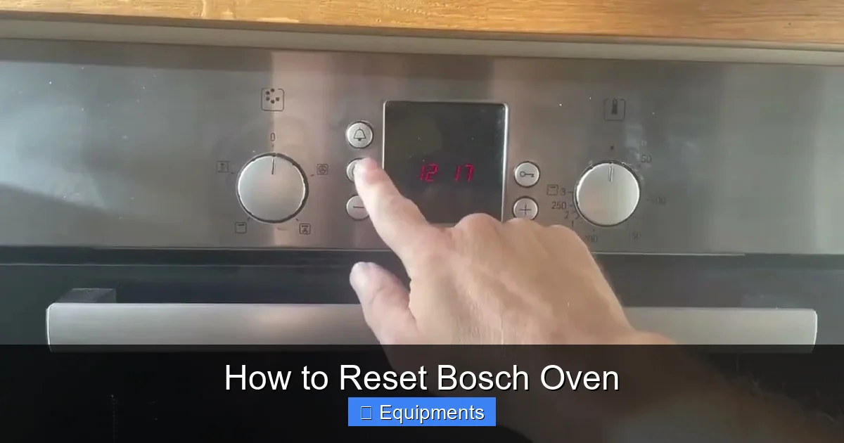 How to Reset Bosch Oven